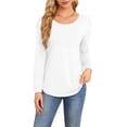 thumbnail image 3 of Suéteres Plisados de Larga para Mujer, Blusas Casuales y Elegantes de Cuello Redondo, Camisas Holgadas, Ropa de Otoño. XXL, 3 of 8