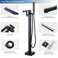 thumbnail image 5 of WOWOW Single Handle Freestanding Tub Faucet with Hand Shower in Oil Rubbed Bronze, 5 of 6