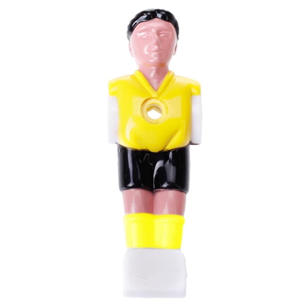 Figura de jugador de fútbol duradera para mesa de futbolín, accesorios para figuras Amarillo