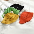 thumbnail image 3 of Anvazise Adult Kids Bucket Hat Cute Frog Anti Sun Wide Brim Foldable Fisherman Cap for Outdoor, 3 of 13