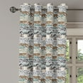 thumbnail image 3 of Ambesonne Grommet Curtain, , 50"x84", Brown Charcoal Grey and White, 3 of 5
