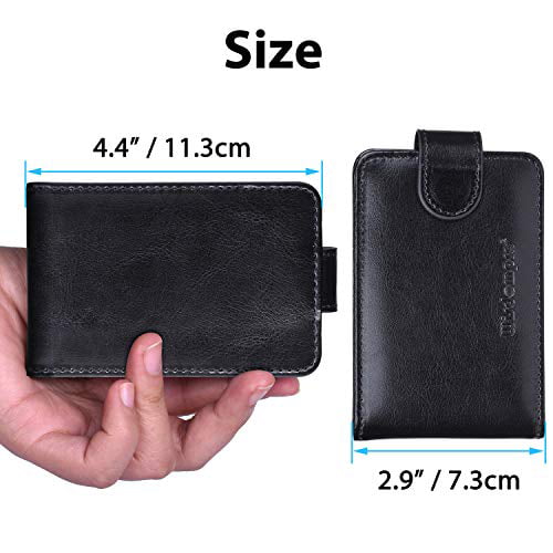 Build in 20 Card Slot & 6 Small Cells for Memory Cards Premium PU Leather Slim RFID Blocking Debit Card Protector Wallet Organizer Case with Magnetic Shut -Horizontal Wisdompro Credit Card Holder 