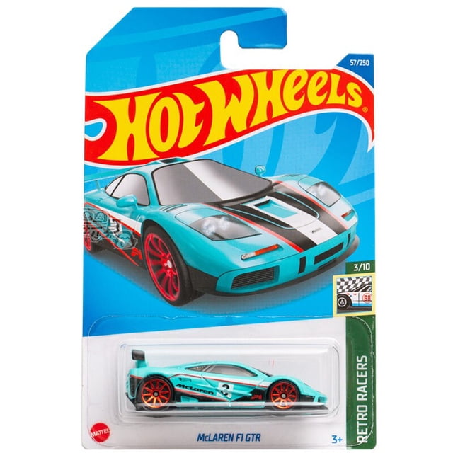 Hot Wheels-Serie de automóviles RETRO RACERS MCLAREN F1 GTR 1/64, colección de modelos de Metal fundido, vehículos de juguete Fivean unisex