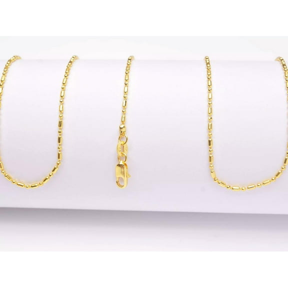 1PCS 26inch 18KGF Gold Ball Chain Pendant Necklace Accessories Jewelry Necklace