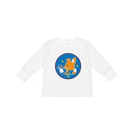 

Inktastic Fox and Computer for Boys Gift Toddler Boy Girl Long Sleeve T-Shirt
