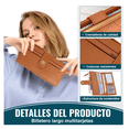 thumbnail image 2 of Cartera Larga De Cuero Para Mujer Lab.G, Marrón, 2 of 5