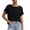 Navy, variant on Crochet Tops for Women Crochet Tops for Women Crochet Lace Knit Crew Neck Boho Short Sleeve Casual Blouse Pink S