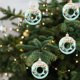 thumbnail image 4 of Adorno Navideño de Plástico para La Punta Del Árbol: Estrella Verde de 8X7 Cm con Forma de Rosquilla, Caramelo o Bagel | Paquete de 4 Adornos Colgantes para Las Fiestas, 4 of 6