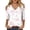 White3, variant on ZDNIXIAN Womens 3/4 Sleeve Tops V Neck Casual Loose Blouse, Spring Summer Fashion Cutout Shoulder Tunic Shirts