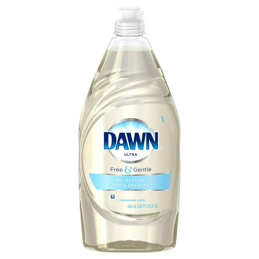 Dawn Free & Gentle Dishwashing Liquid Dish Soap, Sparkling Mist, 21.6
