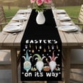 thumbnail image 4 of Black Gnomes Easter Table Runner - 120 Inch Long Eggs Botanical Carrot Pastoral Cotton and Linen Blended Dress Scarves Farmhouse Table Runner for Kitchen Dining, Coffee Table, 13" x 120", 4 of 8