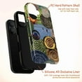 thumbnail image 4 of Spiral Collage Phone Case, Abstract Earth Tones Fossil Crop Circle Art Cover for iPhone 17 16 15 14 13 12 11 Plus Pro Max Mini, 4 of 6