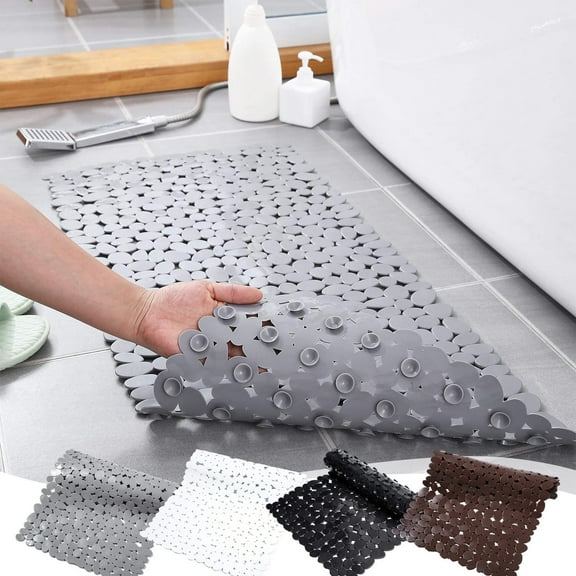 Xuniizn Bathroom Rugs 16x35" Bath Mat, Extra Soft Absorbent Chenille Shower Mat, Rubber Backing Quick Dry, Machine Washable Bath Mats for Bathroom Floor, Tub and Shower, Home Decor Accessories, White