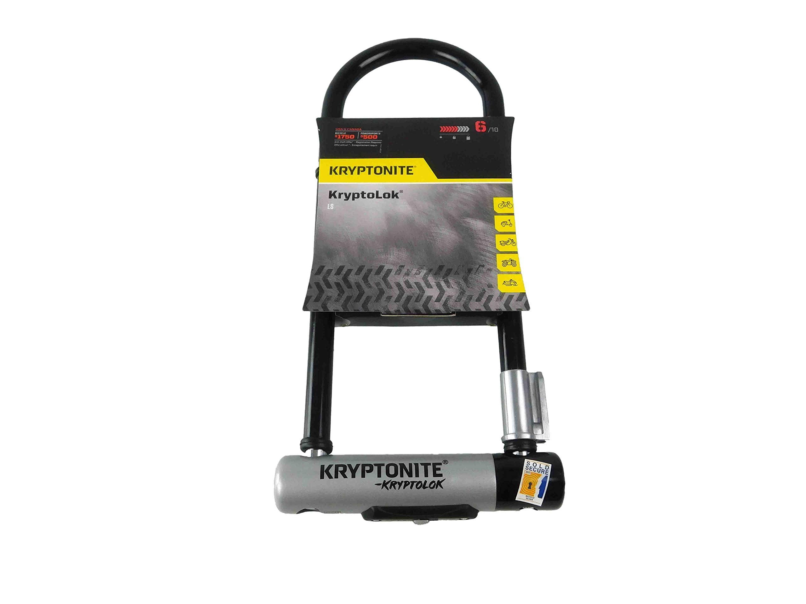 Kryptonite Kryptolok Series 2 LS Bicycle U-Lock 4-Inch x 11.5-Inch