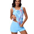 thumbnail image 5 of Dihao Tankini Swimsuit for Women Clearance Plus Size Women Bikini Print Strappy Back Set Two Piece Swimsuits Blue Bathing Suits Tankinis Swimwear, 5 of 5