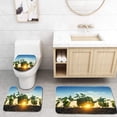 thumbnail image 1 of ABPHQTO Amanecer en campo de soja Juego de alfombras de baño de 3 piezas Alfombra de baño Alfombra de contorno y tapa de inodoro ABPHQTO Cont-CHAPPLE-14335, 1 of 2