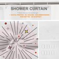 thumbnail image 6 of Merry Christmas Decor Shower Curtain Set,Festive Burst Firework Icon Art Firecracker Polyester Shower Curtain for Shower Stall Bathroom Waterproof with 12 Hooks 72x72 Inch, 6 of 6