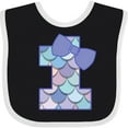 thumbnail image 3 of Inktastic 1st Birthday Mermaid 1 Year Old Girls Baby Bib, 3 of 4
