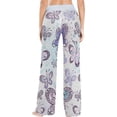 thumbnail image 4 of GZHJMY Women's Pajama Pants Transparent Butterflies Comfy Stretch Sleepwear Womens Wide Leg Pants Casual Loose Yoga Sweatpants Comfy Lounge Pajama, Small, 4 of 7