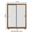 thumbnail image 3 of Ropero Closet Madesa Denver 2 Puertas Corredizas con Pies Marrón/Blanco, 3 of 5
