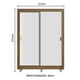 thumbnail image 3 of Ropero Closet Madesa Denver 2 Puertas Corredizas con Pies Marrón/Blanco, 3 of 5
