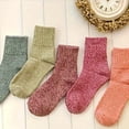 thumbnail image 3 of 10pairs of women's traditional pattern autumn and winter socks - knitted mid-calf thickening design, colorful, comfortable and fashionable, 3 of 10
