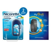 Nicorette Coated Nicotine Lozenge, 4 Mg, Ice Mint, 40 Ct + MyQuit Wellness Band