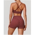 thumbnail image 2 of PISONIC Women's Polka Dots Workout Set 2 Piece Sports Bra Tank High Waisted Biker Shorts Matching Yoga Outfit Set, 2 of 6