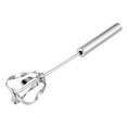 thumbnail image 3 of Batidor de huevos semiautomático de acero inoxidable, herramienta portátil para mezclar huevos, para cocinar 10 pulgadas, 3 of 9