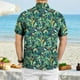 thumbnail image 4 of Camisas Para Hombre Manga Larga Camisas de manga corta con botones informales tropicales para la playa floral de primavera y verano para hombre (Green, L), 4 of 7