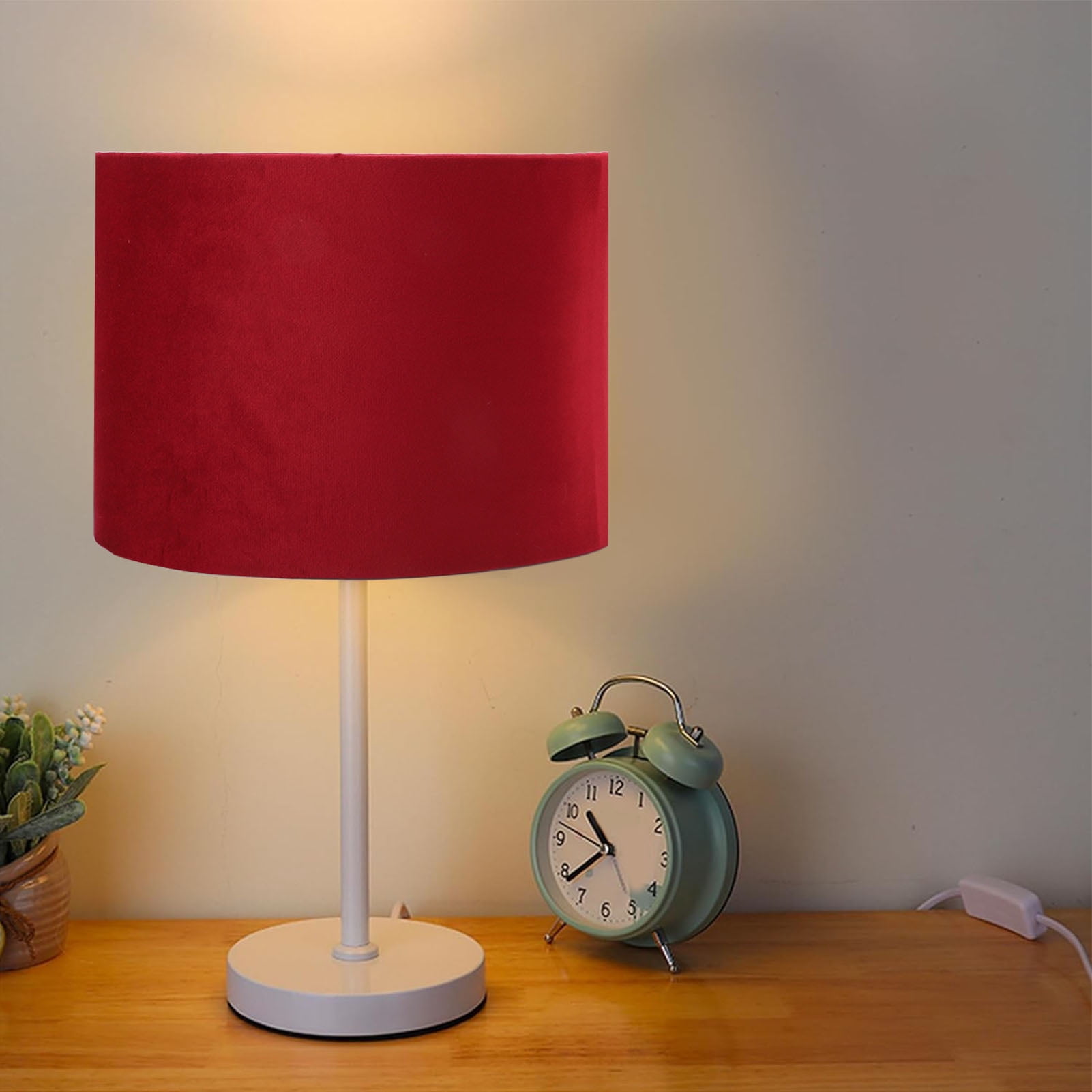 NFTIGB Oval Lamp Shade Cloth Lint Lampshade E27 E14 Universal Use Modern Lamp Cover for Table Floor Lamp 9.06 inches / 23 cm Lower Diameter Decor Burgundy