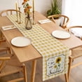 thumbnail image 3 of Table Runner 72 Inches Long for Kitchen Dining, Sunflowers Dresser Scarf Farmhouse, Dining Table Decorations for Wedding/Parties, Yellow Floral Botanical Checkered Rustic 14 x 72 In, 3 of 8