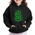 thumbnail image 2 of Kids Boys Girls Halloween Graphic Hoodie Long Sleeve Pullover Sweatshirt with Kangaroo Pocket for Costume Parties Ages 2-12, 2 of 8