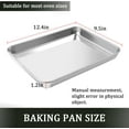 thumbnail image 2 of Cookie Sheets for Baking with Cooling Rack Set of 4, 0.8mm Thick Nonstick Baking Sheets for Oven, Half/Quarter/Jelly Roll Pans Oven Trays, Heavy Duty Baking Pan Set with Diamond Texture, 2 of 4