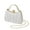 White, variant on Women's Satin Pleated Rhinestone Evening Clutch Purse - Elegant Wedding Party Handbag with Chain for Prom Gala pink