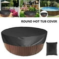 thumbnail image 2 of Hot Tub Cover  Swimming Pool Dust Cover Outdoor Waterproof Moisture Proof Foldable Hot Tub Cover  Waterproof Spa Cover Protector, 2 of 9