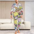 thumbnail image 2 of Hello Kitty Unisex Onesie Pajamas Zipper Jumpsuit Hooded One Piece Sleepwear for Family Mens Womens, 2 of 7