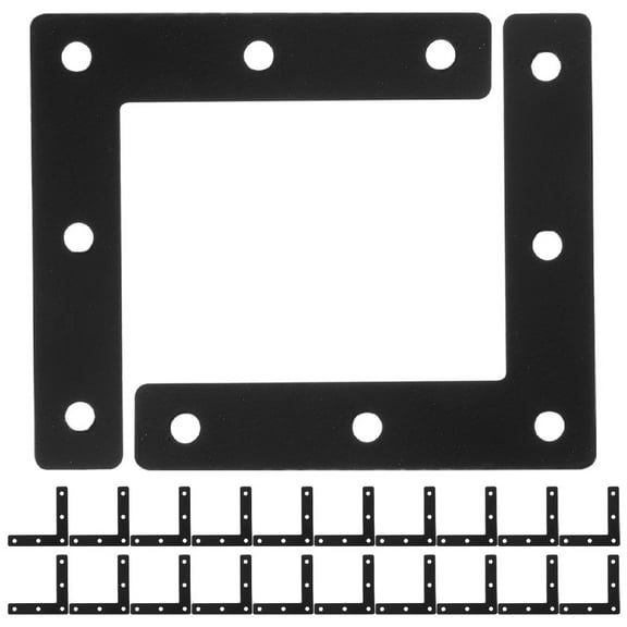 Hemoton 30pcs Right Angle Corner Brackets L Shaped Brace Flat Braces Furniture Corner Braces
