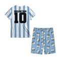 thumbnail image 2 of Pijama Argentina para Caballero, Cuello Redondo Manga Corta con Short Blanco Talla M, 2 of 4