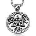 thumbnail image 1 of GHSDFBB Celtic Knot Necklace for Men,Stainless Steel Magic Double Side Solid Heavy Pendant with Chain, 1 of 7
