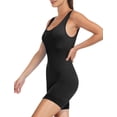 thumbnail image 4 of Leotardo AURUZA, mameluco sin mangas para yoga, negro, talla M, 4 of 7