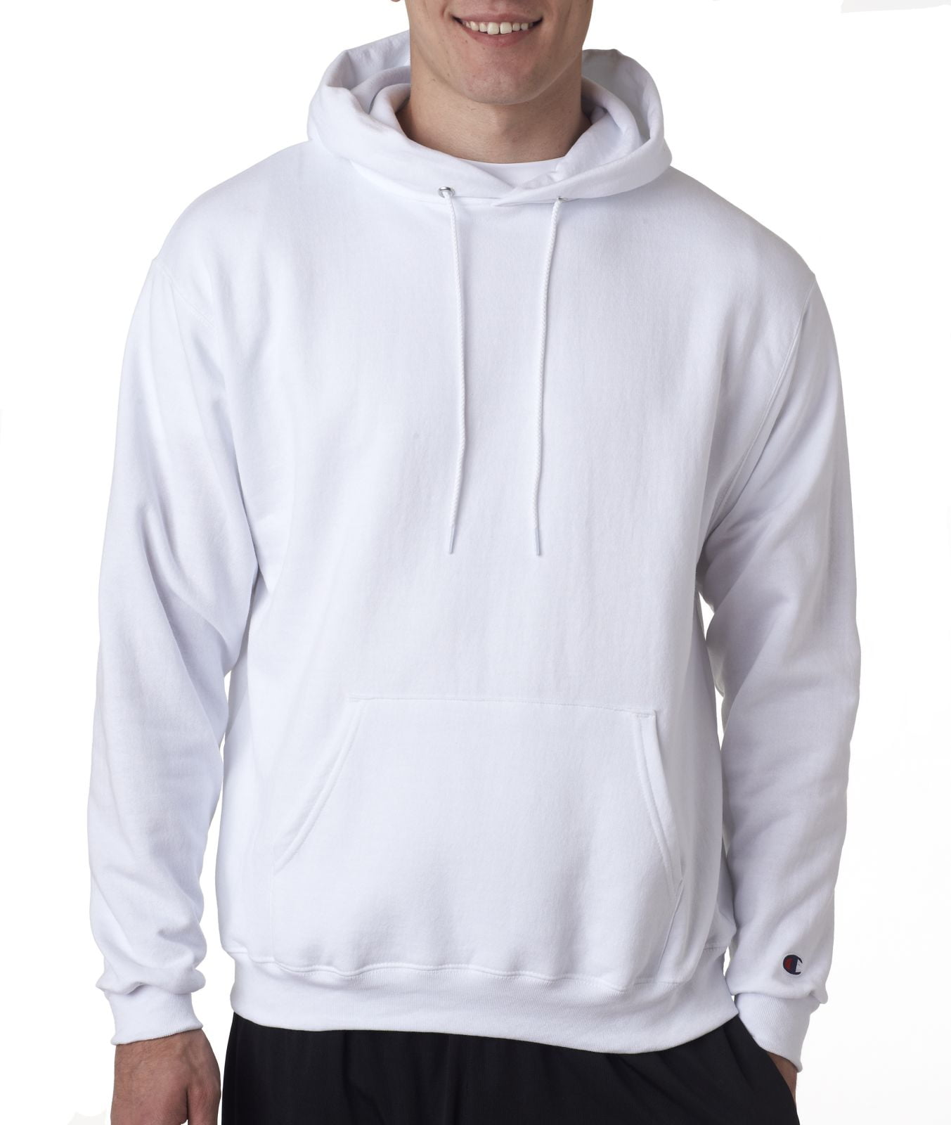 all white champion sweatshirt