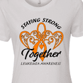 thumbnail image 4 of Inktastic Leukemia Awareness Staying Strong Together and Orange Ribbon Women's T-Shirt, 4 of 5