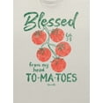 thumbnail image 3 of Blessed Girl Womens Short Sleeve T-Shirt To-ma-toes, Linen, SM, 3 of 6
