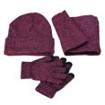thumbnail image 2 of Cheers.US 4Pcs/Set Winter Knit Beanie Hat Neck Warmer Scarf and Touch Screen Plush Gloves Set Fleece Lined Skull Fashion Fluffy Woolen Cap for Men, 2 of 6