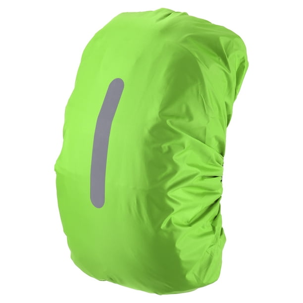Cubierta de mochila impermeable Uxcell de 65-75L con correa reflectante vertical, XL, verde césped