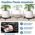 thumbnail image 6 of 2 Pack Plant Stand with Rolling Tray, 5 Gallon Water Bottle Jug Holder with 360° Rolling Swivel Casters Wheels,  11'' Heavy Duty Plant Caddy, Black, 6 of 7
