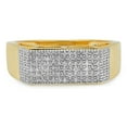thumbnail image 3 of Dazzlingrock Collection 0.40 Carat (ctw) 10K Round White Diamond Men's Hip Hop Micro Pave Wedding Band, Yellow Gold, Size 12, 3 of 4
