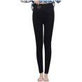 thumbnail image 3 of Pantalones de Cachemira de Lana de Terciopelo Grueso Ajustados de Invierno Cálido Para Mujer Pantalones Leggings Odeerbi ODB-6, 3 of 5