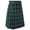 Green, variant on Simua Men's Red & Navy Tartan Plaid Utility Kilt | High-Waisted Pleated Skirt with Cargo Pocket Snap Fastener for Scottish Festival Casual Daily Wear